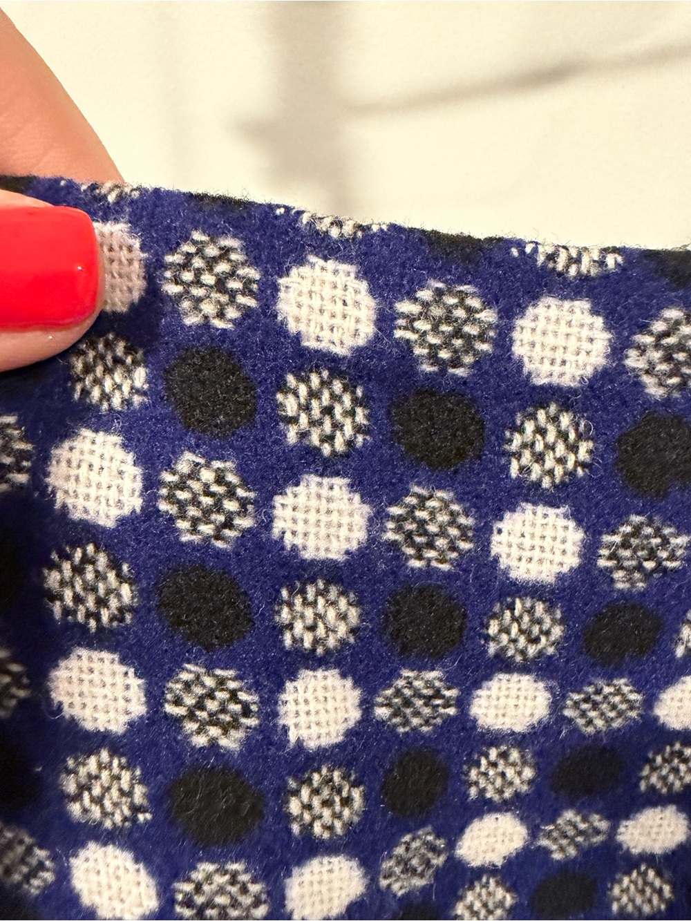 Blue and White Patterned Skirt - Picture 3 of 4